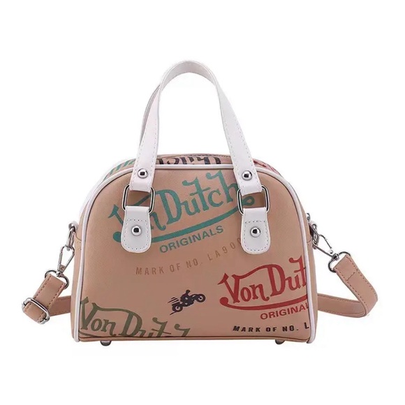 Von Dutch Handbags - Brown Women Leather Purse Crossbody HTote Women Cross Shoulder Handbag